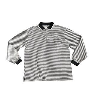 Vintage Industrial Rags Classic Fit 90's Geometric 1/4 B/W Sweater Top Men Sz L